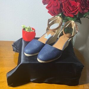 Style & Co. Navy Espadrille Wedges